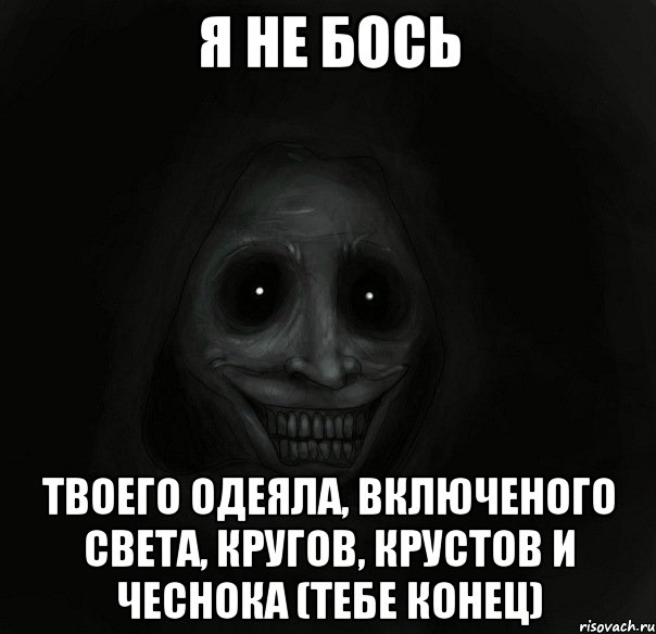 Я не бось твоего одеяла, включеного света, кругов, крустов и чеснока (тебе конец), Мем Ночной гость