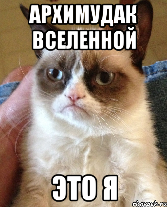 Архимудак вселенной это я, Мем Grumpy Cat small