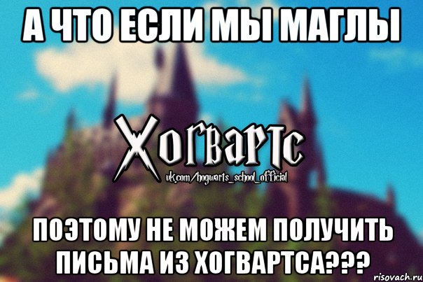 А что если мы маглы поэтому не можем получить письма из Хогвартса???, Мем Хогвартс