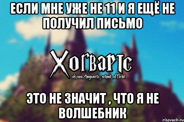 ЕСЛИ МНЕ УЖЕ НЕ 11 И Я ЕЩЁ НЕ ПОЛУЧИЛ ПИСЬМО ЭТО НЕ ЗНАЧИТ , ЧТО Я НЕ ВОЛШЕБНИК, Мем Хогвартс