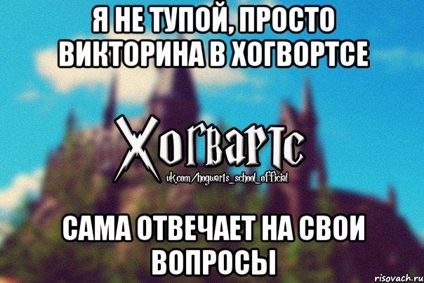 Я не тупой, просто викторина в Хогвортсе САМА ОТВЕЧАЕТ НА СВОИ ВОПРОСЫ, Мем Хогвартс