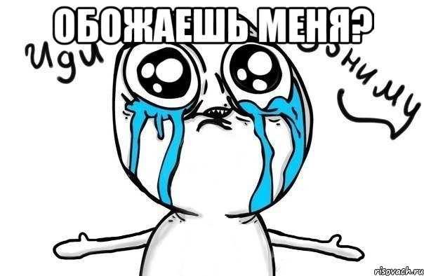 обожаешь меня? , Мем Иди обниму