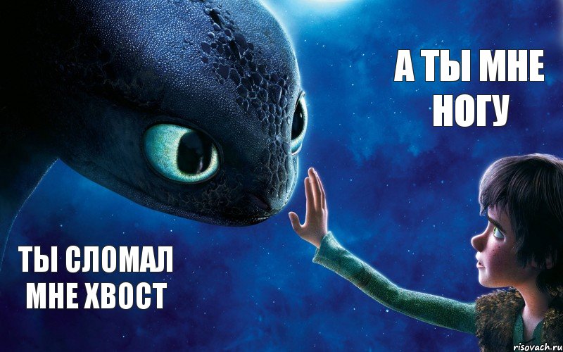 ты сломал мне хвост а ты мне ногу