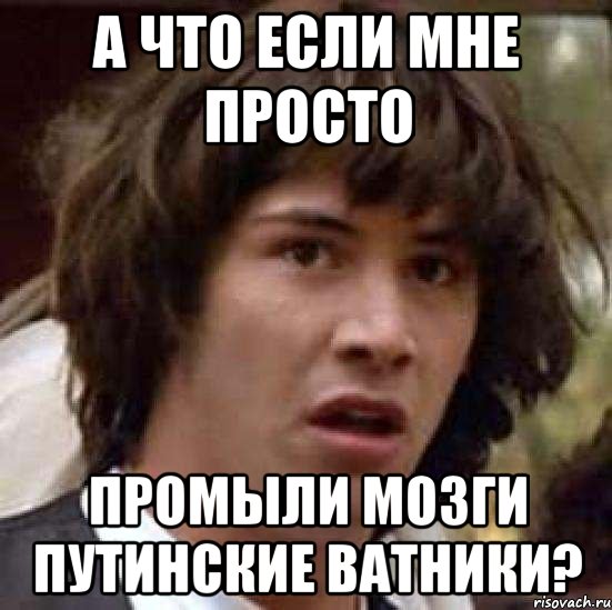 А что если мне просто промыли мозги путинские ватники?, Мем А что если (Киану Ривз)