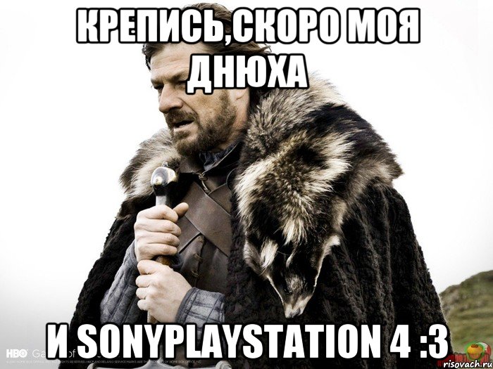 Крепись,скоро моя днюха И SonyPlayStation 4 :3, Мем Зима близко крепитесь (Нед Старк)