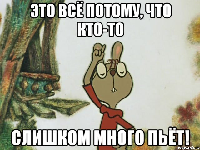 Это всё потому, что кто-то слишком много пьёт!