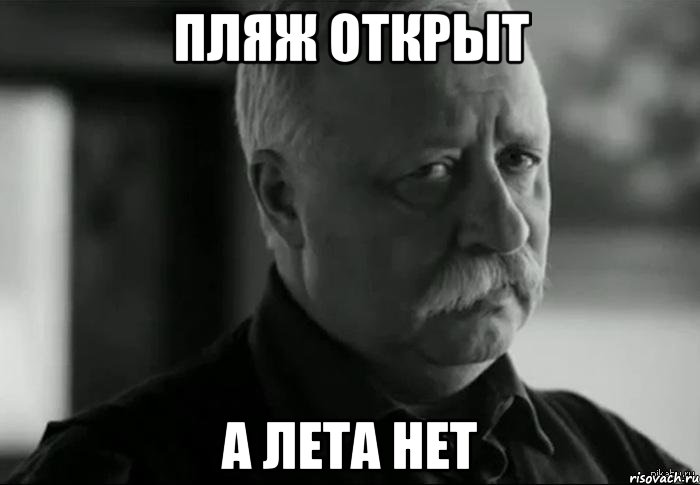 Пляж открыт а лета нет, Мем Не расстраивай Леонида Аркадьевича
