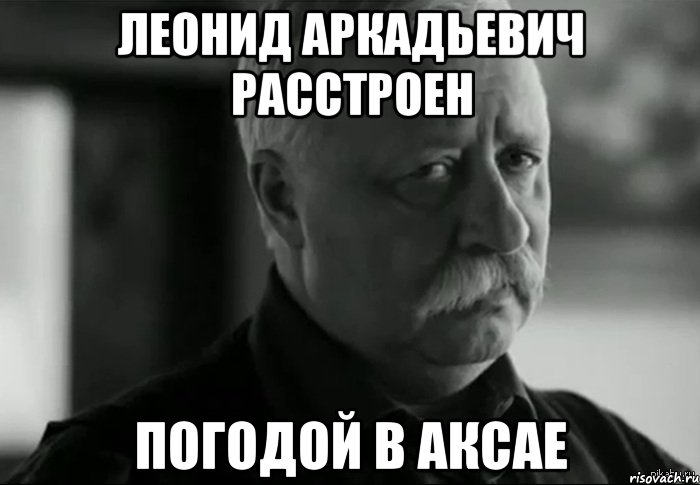 ЛЕОНИД АРКАДЬЕВИЧ РАССТРОЕН ПОГОДОЙ В АКСАЕ, Мем Не расстраивай Леонида Аркадьевича