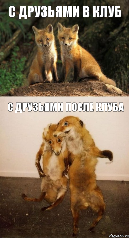 С друзьями в клуб С друзьями после клуба