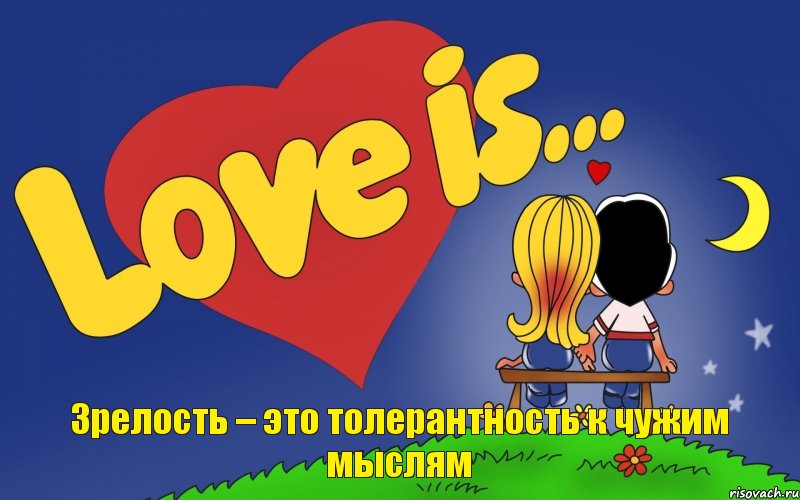 Зрелость – это толерантность к чужим мыслям, Комикс Love is