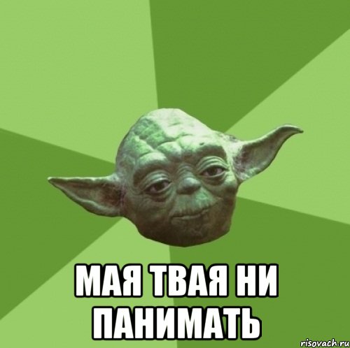  Мая твая ни панимать, Мем Мастер Йода