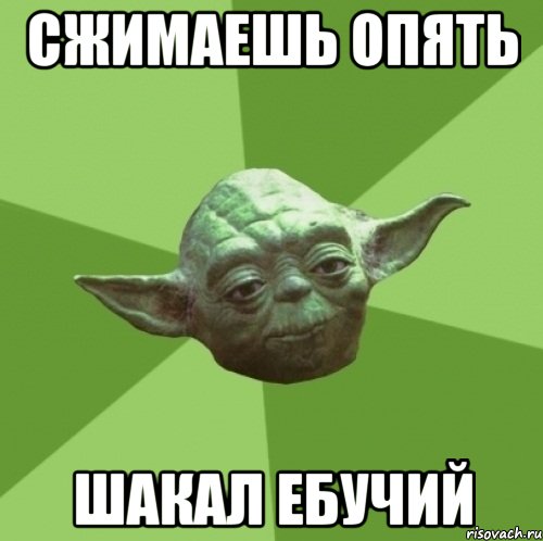СЖИМАЕШЬ ОПЯТЬ ШАКАЛ ЕБУЧИЙ, Мем Мастер Йода