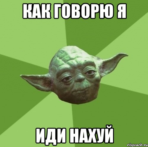 Как говорю я Иди нахуй, Мем Мастер Йода