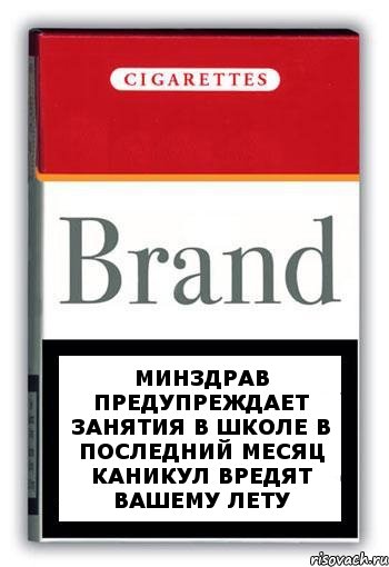 Минздрав предупреждает занятия в школе в последний месяц каникул вредят вашему лету, Комикс Минздрав