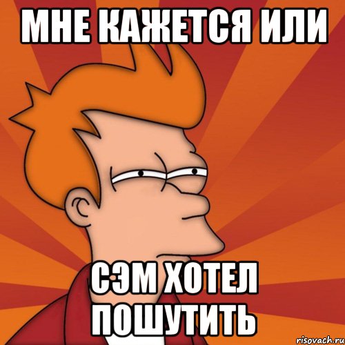 мне кажется или Сэм хотел пошутить, Мем Мне кажется или (Фрай Футурама)
