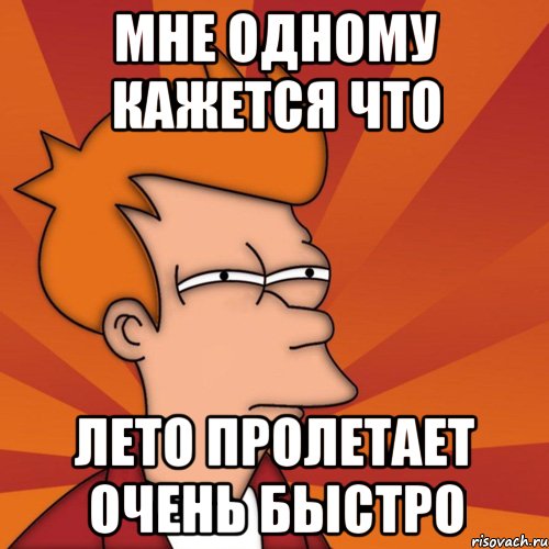 мне одному кажется что лето пролетает очень быстро, Мем Мне кажется или (Фрай Футурама)
