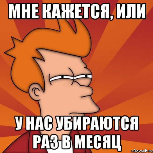 Мне кажется, или у нас убираются раз в месяц, Мем Мне кажется или (Фрай Футурама)