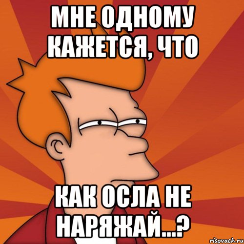 Мне одному кажется, что Как осла не наряжай...?, Мем Мне кажется или (Фрай Футурама)