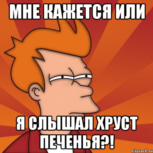 Мне кажется или я слышал хруст печенья?!, Мем Мне кажется или (Фрай Футурама)