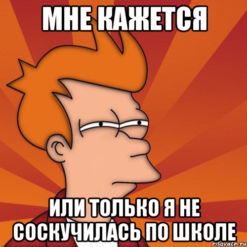 МНЕ КАЖЕТСЯ ИЛИ ТОЛЬКО Я НЕ СОСКУЧИЛАСЬ ПО ШКОЛЕ, Мем Мне кажется или (Фрай Футурама)