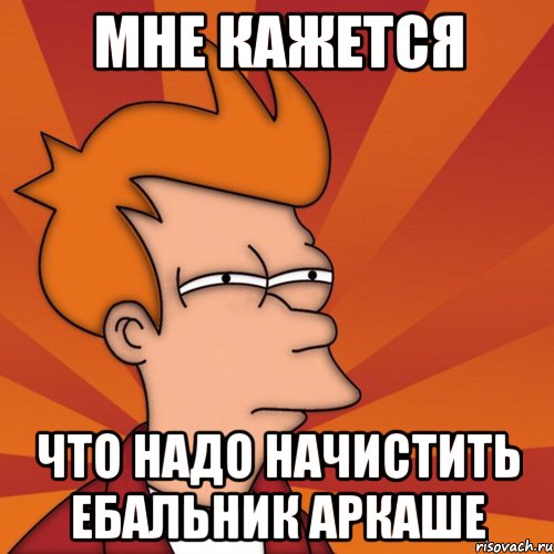 Мне кажется Что надо начистить ебальник аркаше, Мем Мне кажется или (Фрай Футурама)