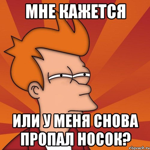 Мне кажется Или у меня снова пропал носок?, Мем Мне кажется или (Фрай Футурама)