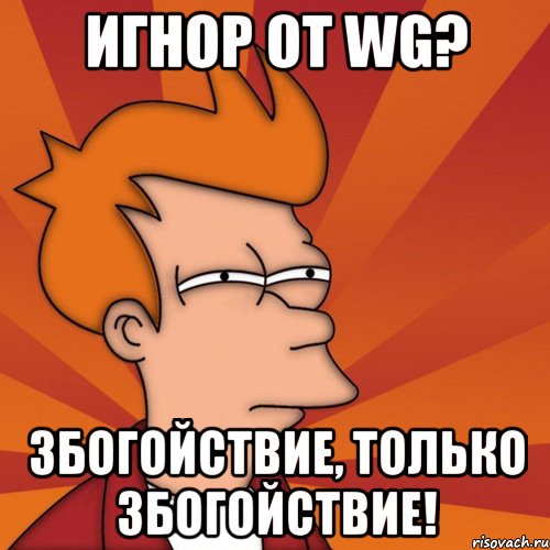 ИГНОР ОТ WG? ЗБОГОЙСТВИЕ, только збогойствие!, Мем Мне кажется или (Фрай Футурама)