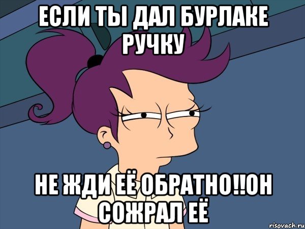 Если ты дал бурлаке ручку не жди её обратно!!он сожрал её, Мем Мне кажется или (с Лилой)