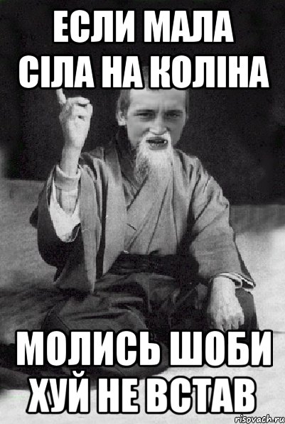 если мала сіла на коліна молись шоби хуй не встав, Мем Мудрий паца