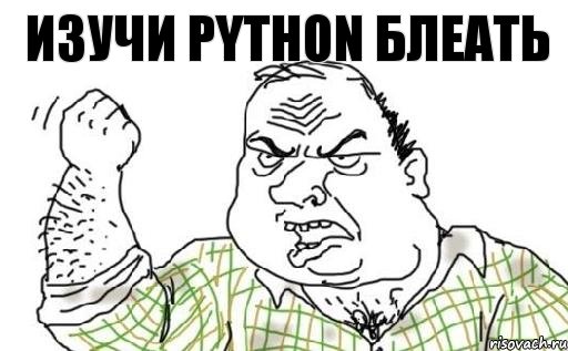 изучи Python блеать, Комикс Мужик блеать