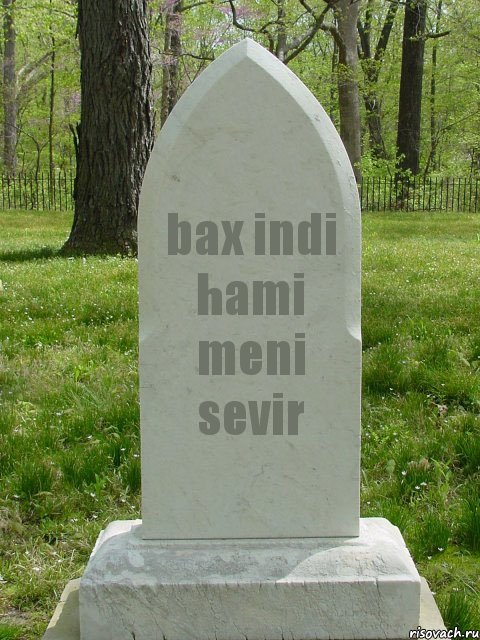 bax indi hami meni sevir, Комикс  Надгробие