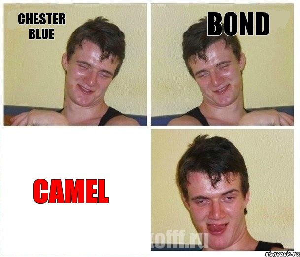 Chester Blue Bond CAMEL, Комикс Не хочу (10 guy)