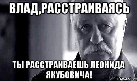 Влад,расстраиваясь Ты расстраиваешь Леонида Якубовича!, Мем Не огорчай Леонида Аркадьевича