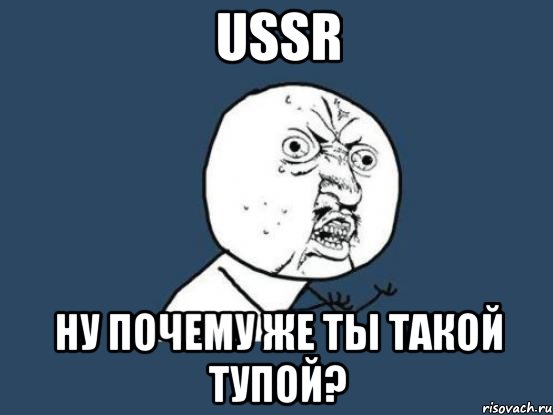 USSR Ну почему же ты такой тупой?, Мем Ну почему