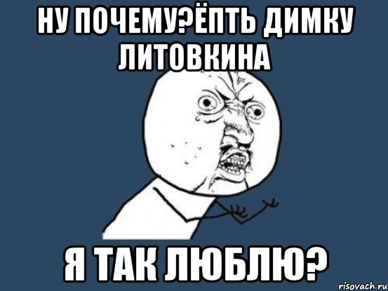 Ну почему?Ёпть Димку Литовкина Я так люблю?, Мем Ну почему