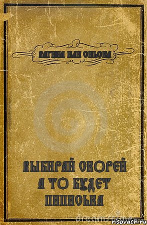 ВАГИНА ИЛИ СИЬСКА ВЫБИРАЙ СКОРЕЙ А ТО БУДЕТ ПИПИСЬКА, Комикс обложка книги