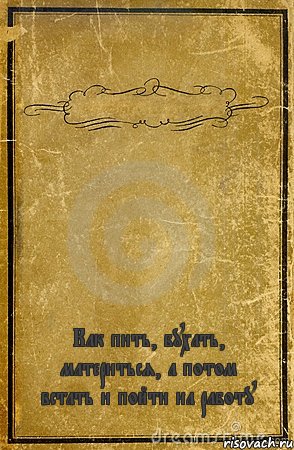  Как пить, бухать, материться, а потом встать и пойти на работу, Комикс обложка книги