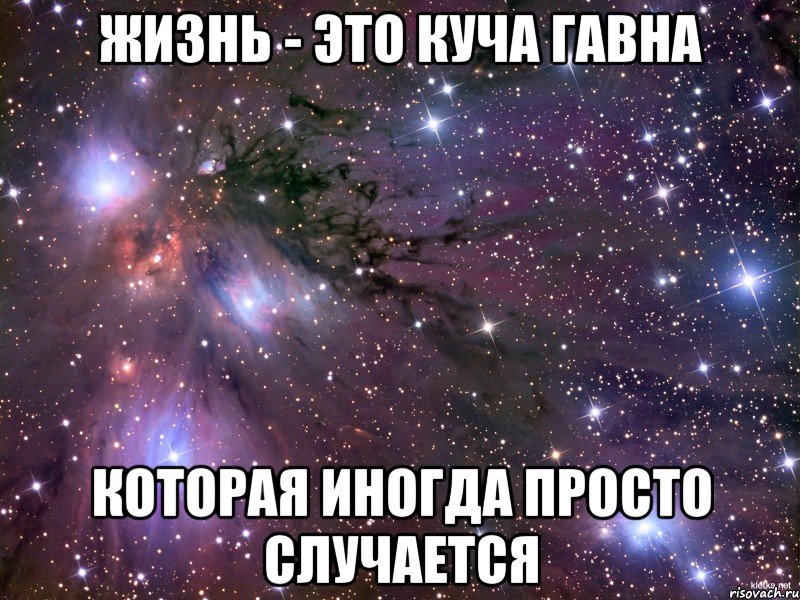 Жизнь - это куча гавна которая иногда просто случается, Мем Космос