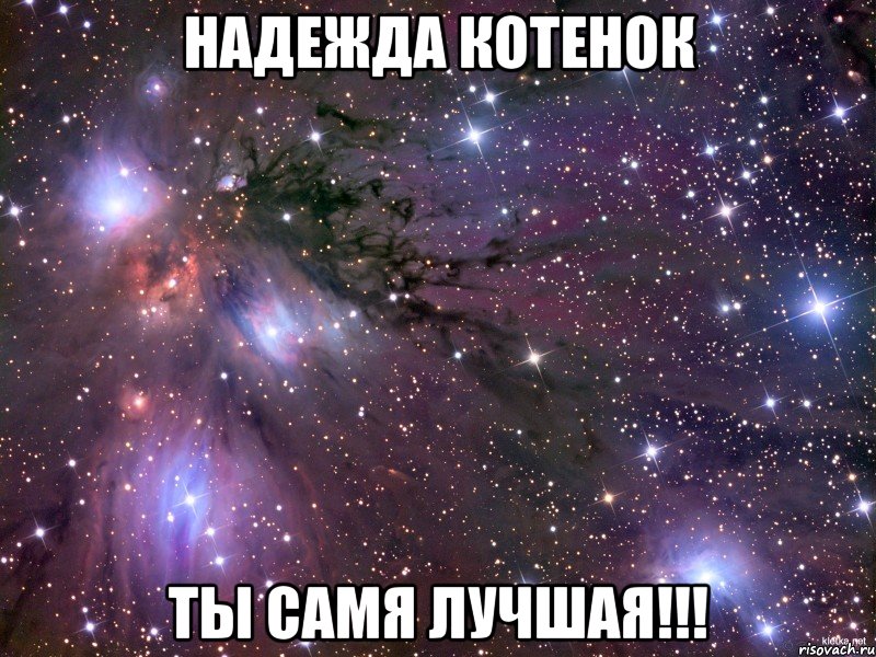 Надежда Котенок Ты самя лучшая!!!, Мем Космос