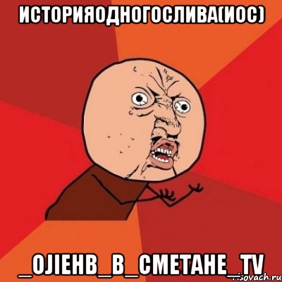 ИсторияОдногоСлива(ИОС) _OJIEHb_B_CMETAHE_TV, Мем Почему