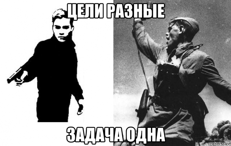 цели разные задача одна, Мем Призыв
