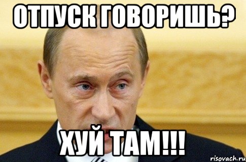 отпуск говоришь? Хуй там!!!, Мем путин