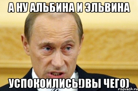 А ну Альбина и Эльвина Успокоились!)вы чего), Мем путин