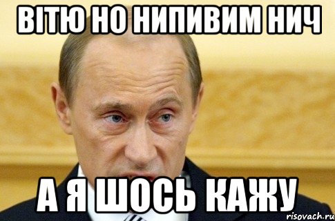 ВІТЮ НО НИПИВИМ НИЧ А Я ШОСЬ КАЖУ, Мем путин