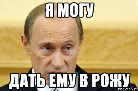 Я могу дать ему в рожу, Мем путин