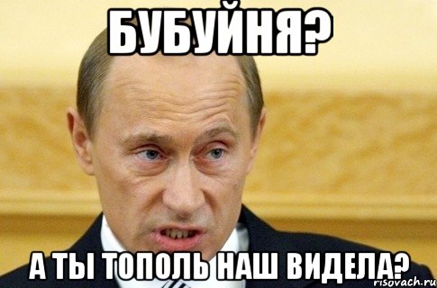 Бубуйня? А ты Тополь наш видела?, Мем путин