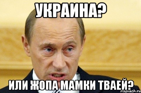 украина? или жопа мамки тваей?, Мем путин