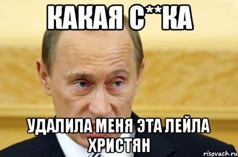 Какая с**ка удалила меня эта Лейла христян, Мем путин