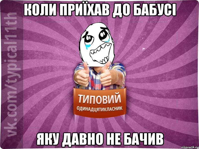 коли приїхав до бабусі яку давно не бачив