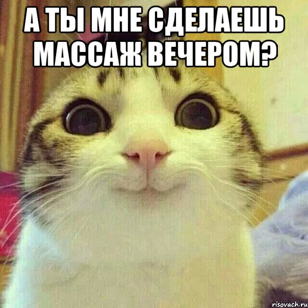 а ты мне сделаешь массаж вечером? 